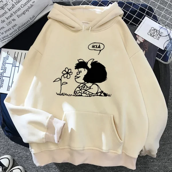 Mafalda graphic hoodies for women 1