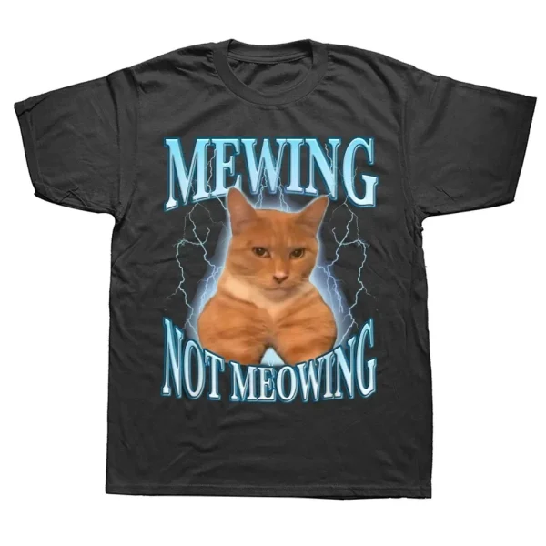 Mewing Not Meowing T-shirt 1