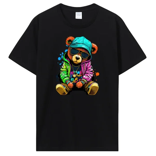 Teddy Bear Playing Badminton T-shirt 1