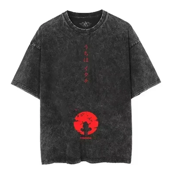 Vintage Anime Naruto Print Oversized T-Shirt 1