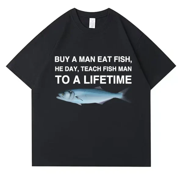 He Eats for a Lifetime Funny Meme T-Shirt 1