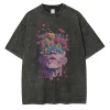 Heavyweight Pure Cotton T Shirts Flowers Emerging Out of Human Eyes and Heads Graphic T-shirts Vintage Van Gogh Style Mens Tops 2