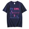 TV Girl Who Really Cares Graphic Print T-Shirt 3