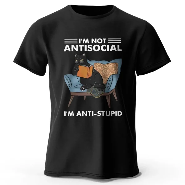 Men's I Am Not Anti-Social Printed T-Shirt 1