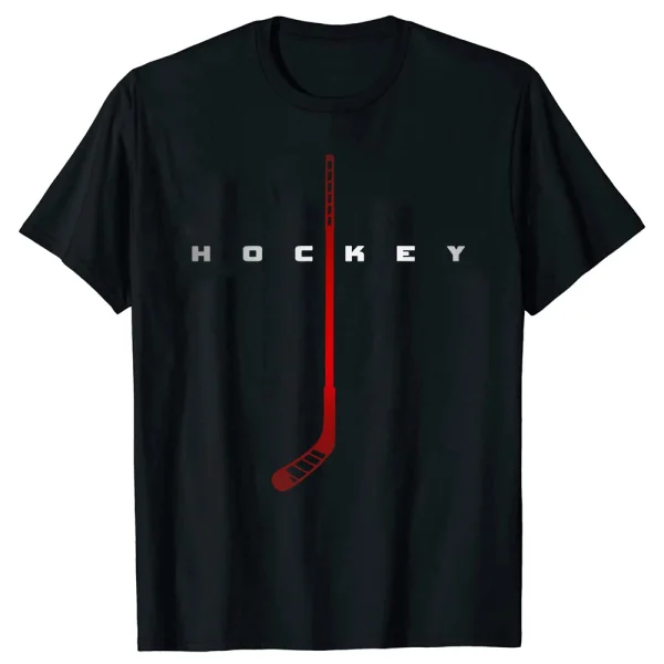 Hockey Player O-Neck Cotton T-Shirt 1