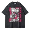 Men's Vintage Washed Anime T-shirt 2