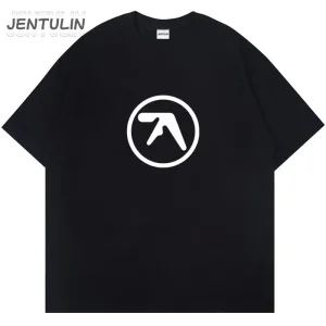 Punk Aphex Twin Print Oversized T-Shirt 1