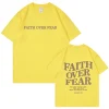 Faith Over Fear Print T-shirt 4