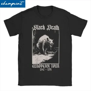 Black Death Medieval Rat Gothic Grunge T-Shirt 1