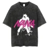 Japanese Anime Nana Osaki Print Vintage Washed T-Shirt 2