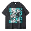 Men's Vintage Washed Anime T-shirt 3