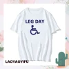 Novelty Leg Day Graphic Printed Bodybuilder T-Shirt 5