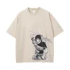 Men's Streetwear Washed Apricot White Oversized T-Shirt 5