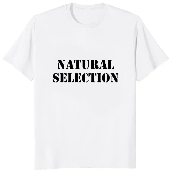 Natural Selection Text Print T-shirt 1