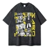 Men's Vintage Washed Anime T-shirt 5