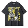 Men's Vintage Washed Anime T-shirt 4