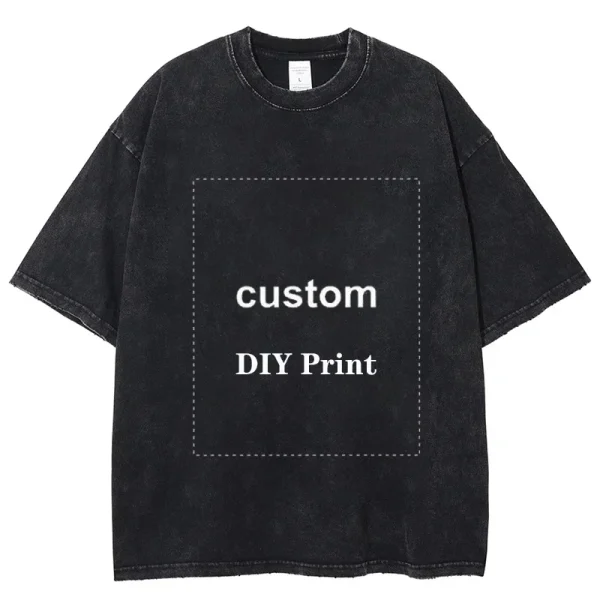 DIY Men's Oversized Hip Hop T-shirts 1