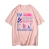 TV Girl Who Really Cares Graphic Print T-Shirt 5