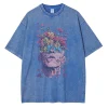 Heavyweight Pure Cotton T Shirts Flowers Emerging Out of Human Eyes and Heads Graphic T-shirts Vintage Van Gogh Style Mens Tops 3