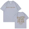 Faith Over Fear Print T-shirt 5